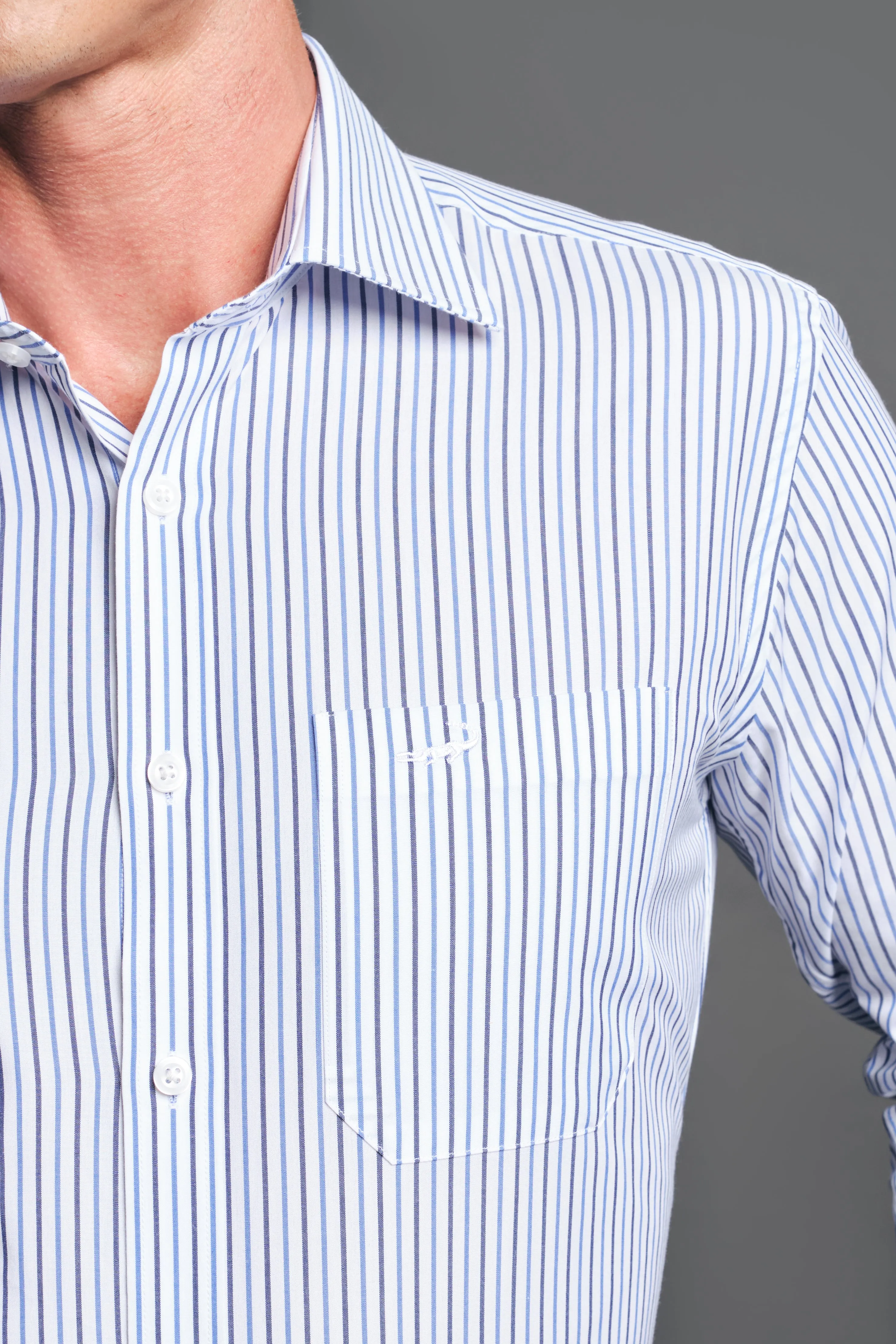 Slim Fit Long sleeves-Formal Shirts-Merlin