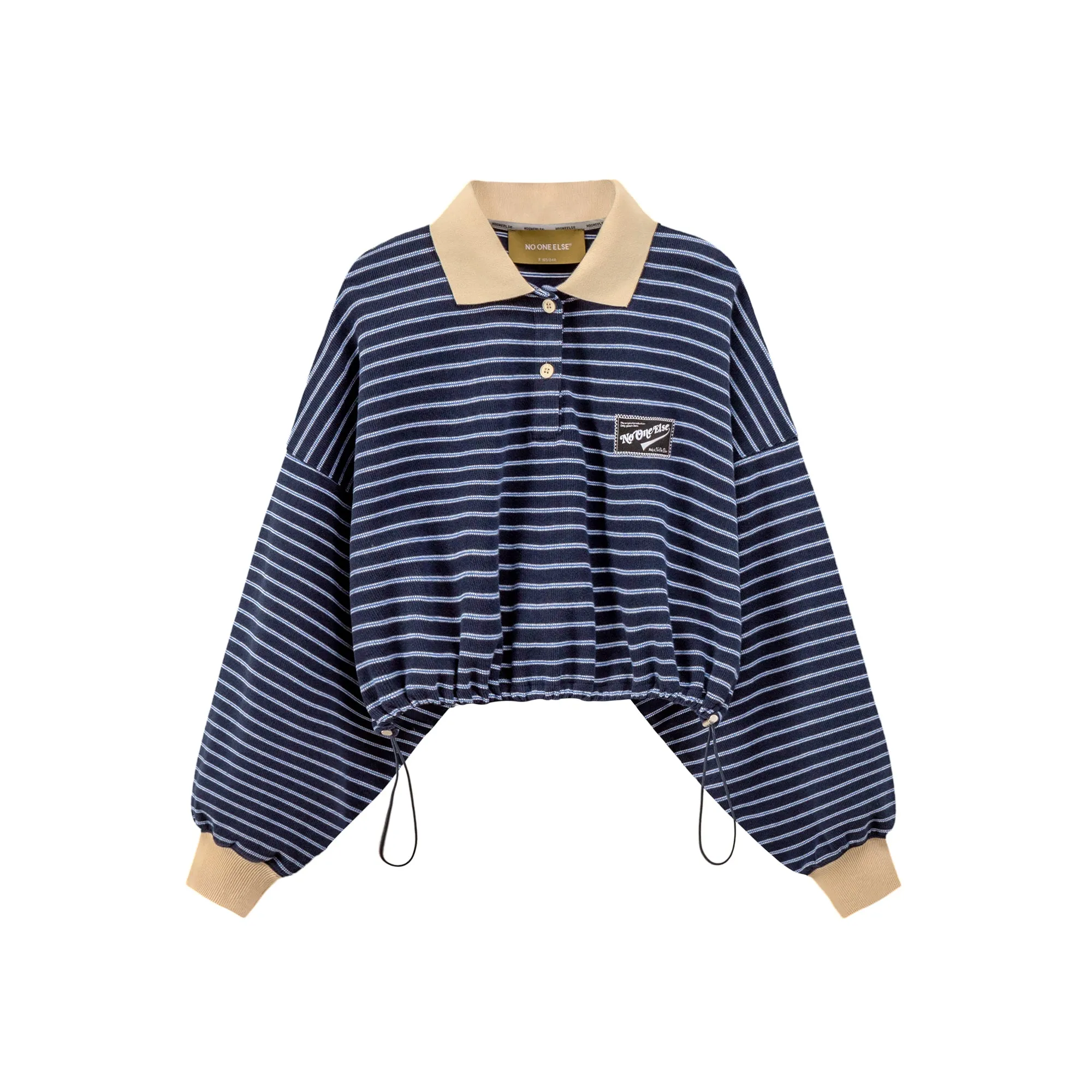 Stripe Loose Fit Crop Sweatshirt