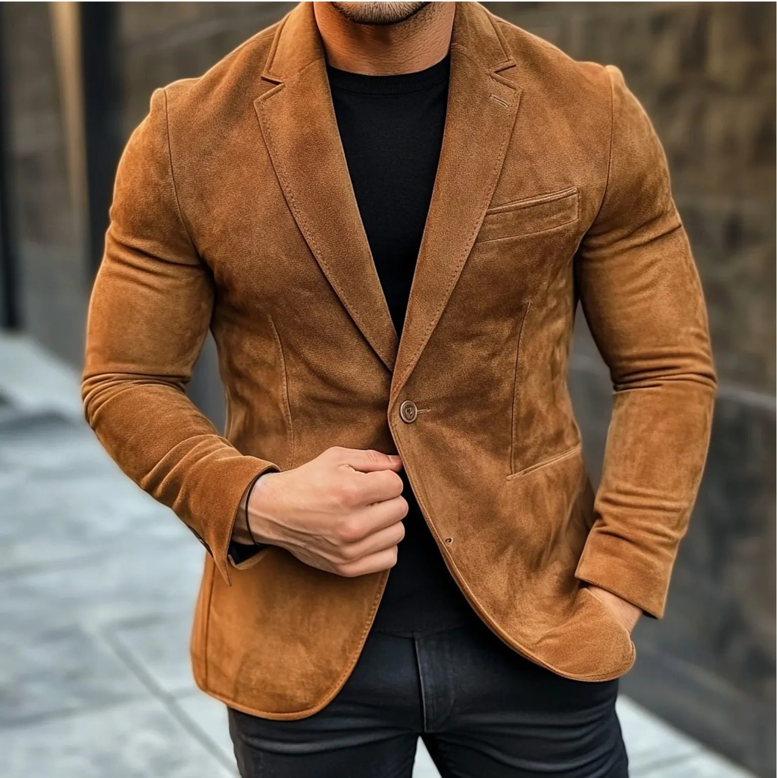 Suede Men's Blazer