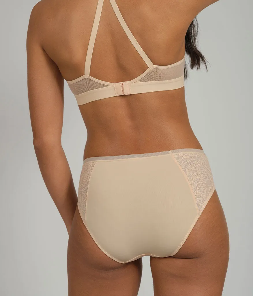 The Lace High Waist Bikini 5-Pack: Toasted Almond