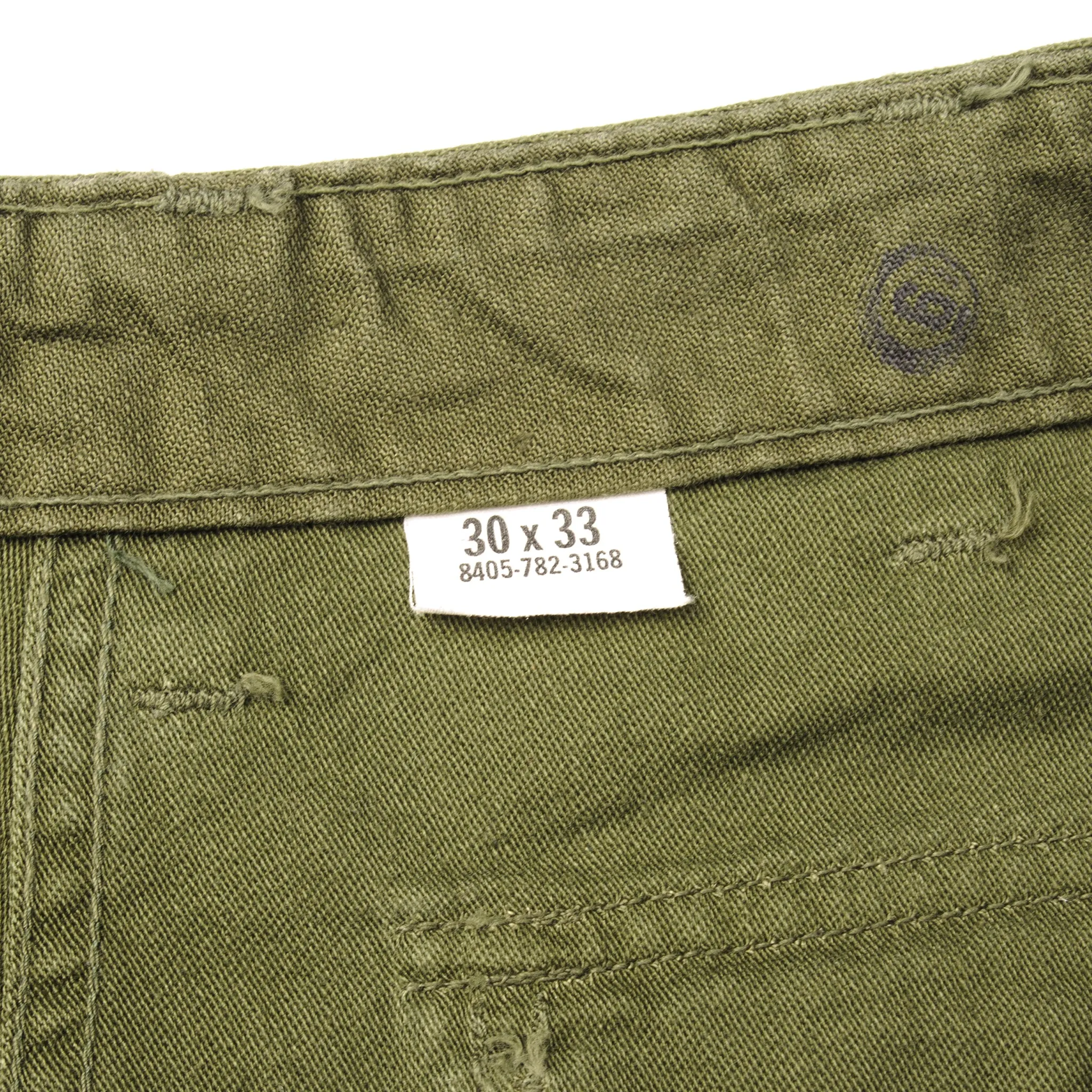 VINTAGE US ARMY UTILITY OG-107 SATEEN TROUSERS PANTS 1966 VIETNAM WAR SIZE W28 L32