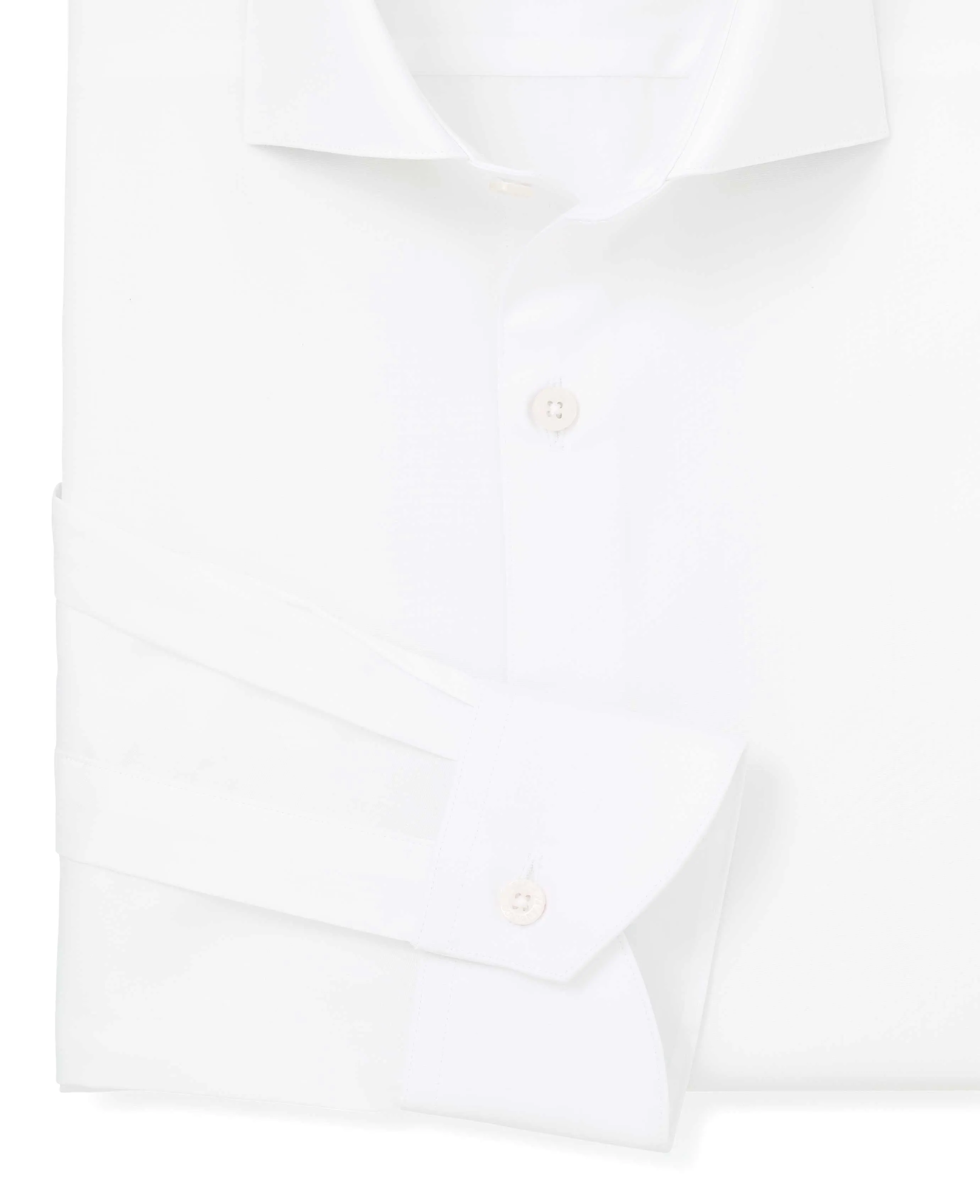 White Poplin Slim Fit Formal Shirt - Single Cuff