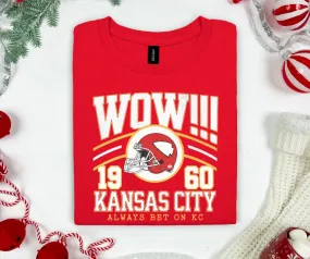 WOW!!! Kansas City Football 1960 Always Bet on KC Red Styles